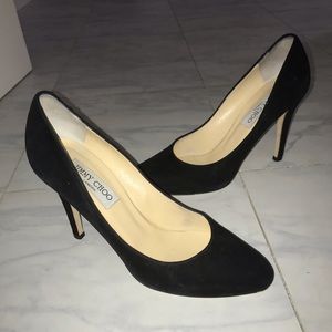JIMMY CHOO LONDON - 4 inch heels in black suede